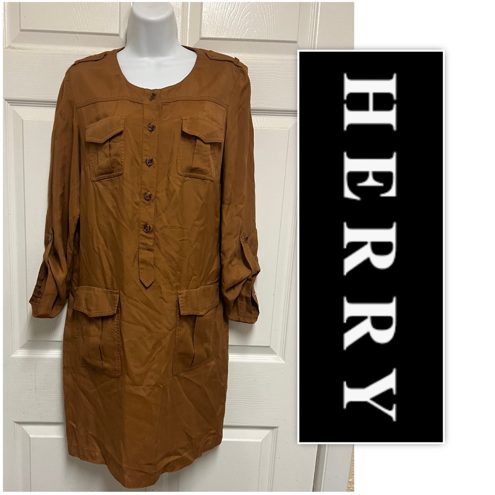 HERRY Rusty Brown Shirt Dress